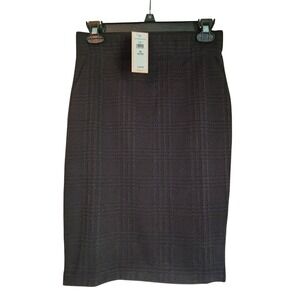 J. CREW Black Pleated Midi Skirt NWT Petite 2P Accordion Classic Career Lined